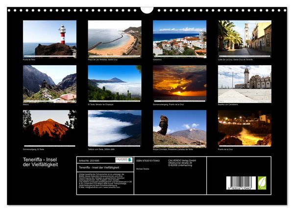 Produktbild: Teneriffa - Insel der Vielf&auml;ltigkeit (Wandkalender 2026 DIN A3 quer), CALVENDO Monatskalender