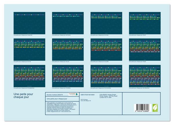 Produktbild: Une perle pour chaque jour (Calendrier mural 2026 DIN A2 vertical) calendrier de bureau