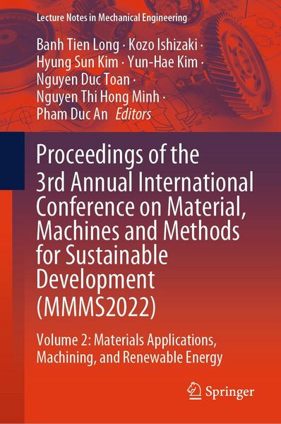 Produktbild: Proceedings of the 3rd Annual International Conference on Material, Machines and Methods for Sustainable Development (MMMS2022)