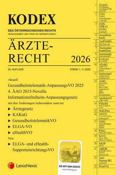 Produktbild: KODEX &Auml;rzterecht 2026 - inkl. App