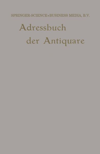 Produktbild: Internationales Adressbuch der Antiquar-Buchh&auml;ndler / International Directory of Second-hand Booksellers / Annuaire international des Librairies d&rsquo;occasion