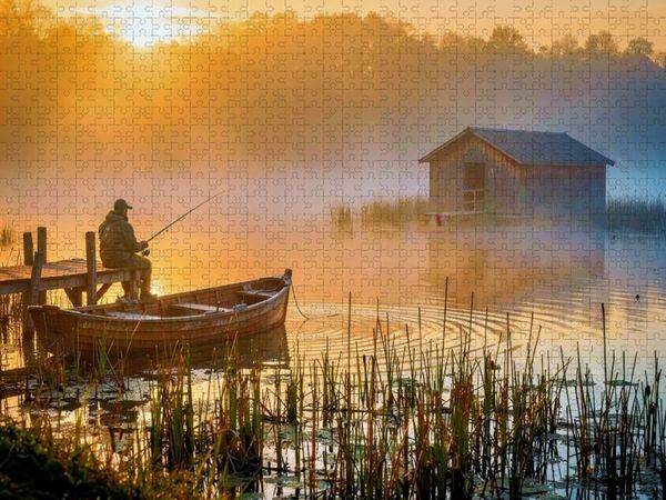 Produktbild: CALVENDO Puzzle Wo Wasser tr&auml;umt und die Seele anlegt. | 1000 Teile Lege-Gr&ouml;&szlig;e 64x48cm Foto-Puzzle f&uuml;r gl&uuml;ckliche Stunden