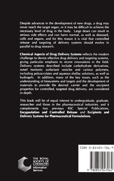 Produktbild: Chemical Aspects of Drug Delivery Systems