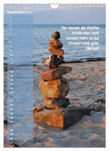 Produktbild: maritim inspiriert / Geburtstagskalender (Wandkalender 2026 DIN A4 hoch), CALVENDO Monatskalender