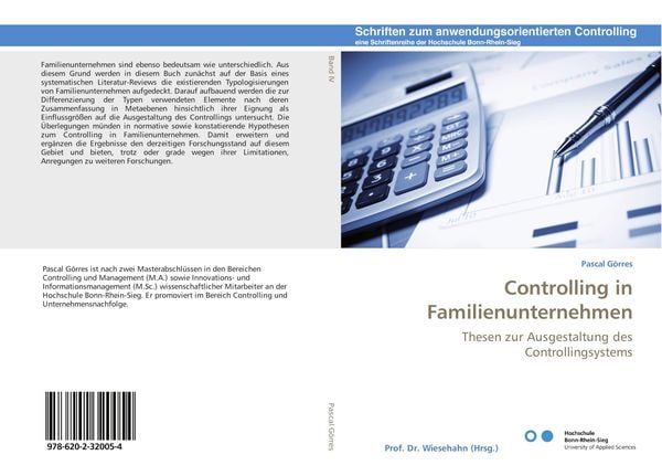 Controlling in Familienunternehmen, Taschenbuch von Pascal Görres, Südwestdeutscher Verlag für Hochschulschriften, 9786202320054