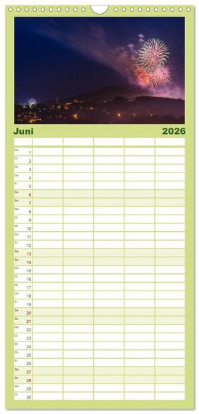 Produktbild: Familienplaner 2026 - Faszination Erzgebirge mit 5 Spalten (Wandkalender, 21 x 45 cm) CALVENDO