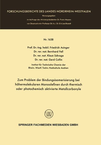 Produktbild: Zum Problem der Bindungsisomerisierung bei h&ouml;hermolekularen Monoolefinen durch thermisch oder photochemisch aktivierte Metallcarbonyle