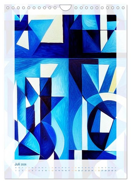 Produktbild: Licht und Schatten . Cubism Wall Art (Wandkalender 2026 DIN A4 hoch), CALVENDO Monatskalender