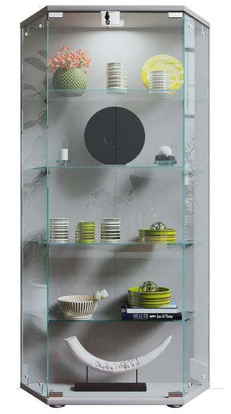 Produktbild: Holz Glas Stand Vitrine Sammelvitrine Cenila L
