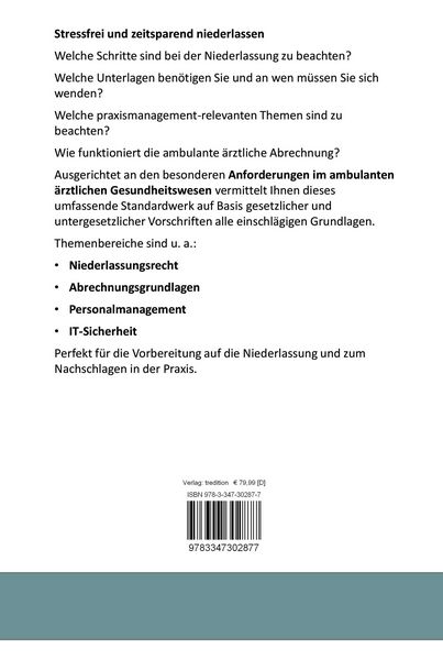 Produktbild: Niederlassungshandbuch f&uuml;r &Auml;rztinnen und &Auml;rzte sowie Psychologische Psychotherapeutinnen und Psychotherapeuten