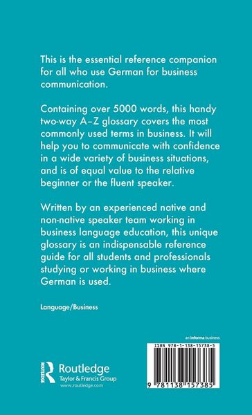 Produktbild: German/English Business Glossary