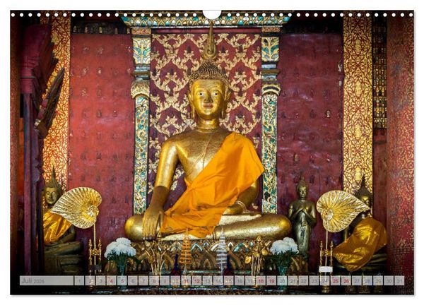 Produktbild: BUDDHA - Buddhistische Tempel in Nordthailand (Wandkalender 2026 DIN A3 quer), CALVENDO Monatskalender