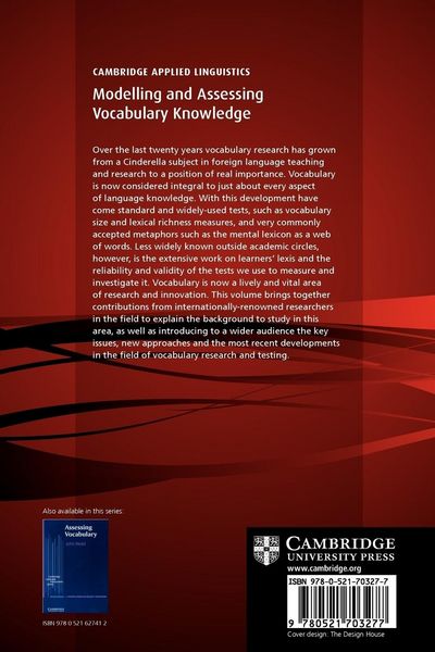 Produktbild: Modelling and Assessing Vocabulary Knowledge