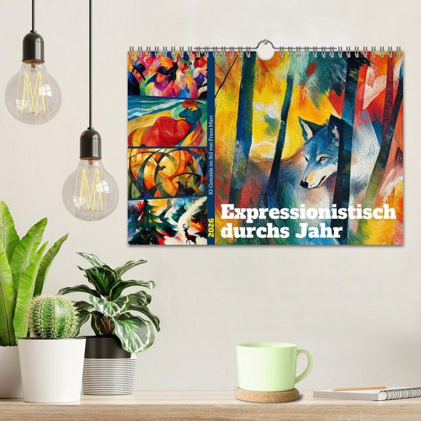 Produktbild: Expressionistisch durchs Jahr (Wandkalender 2026 DIN A4 quer), CALVENDO Monatskalender