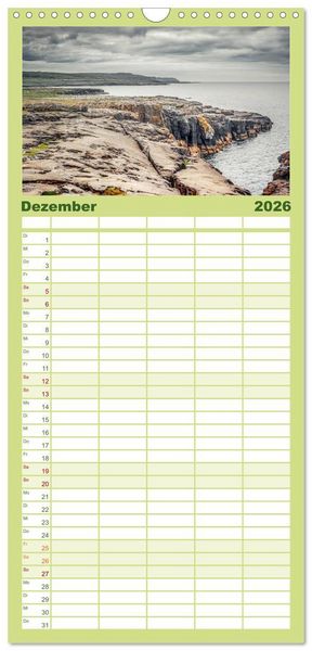 Produktbild: Familienplaner 2026 - Irland - Zauberhafte Augenblicke mit 5 Spalten (Wandkalender, 21 x 45 cm) CALVENDO
