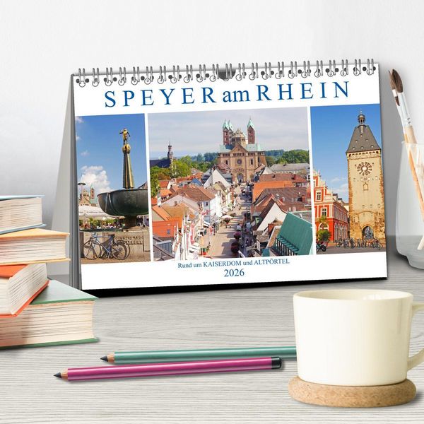 Produktbild: Speyer am Rhein. Rund um Kaiserdom und Altp&ouml;rtel (Tischkalender 2026 DIN A5 quer), CALVENDO Monatskalender