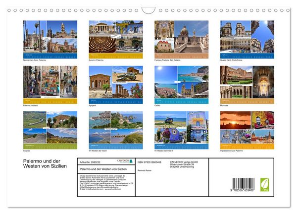 Produktbild: Palermo und der Westen von Sizilien (Wandkalender 2026 DIN A3 quer), CALVENDO Monatskalender