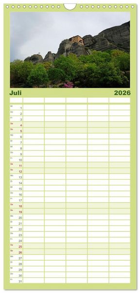 Produktbild: Familienplaner 2026 - Der Norden Griechenlands mit 5 Spalten (Wandkalender, 21 x 45 cm) CALVENDO