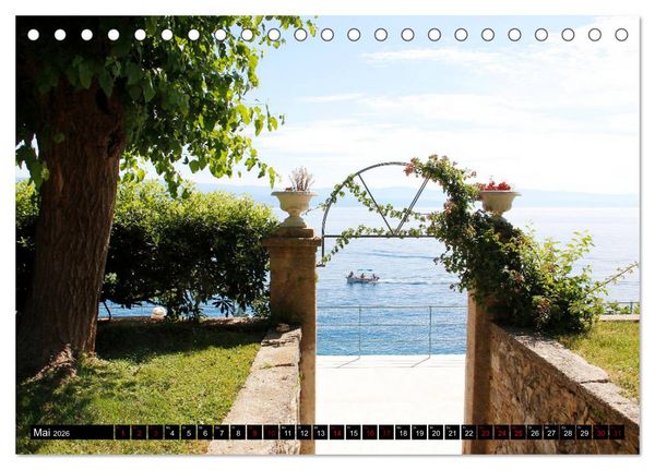 Produktbild: Kroatische Adria - Von Opatija bis Krk (Tischkalender 2026 DIN A5 quer), CALVENDO Monatskalender