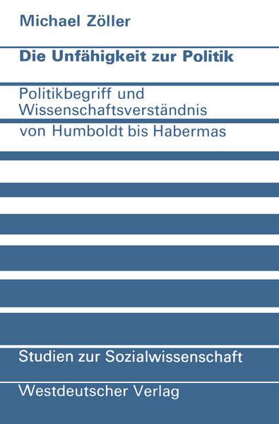 Produktbild: Die Unf&auml;higkeit zur Politik