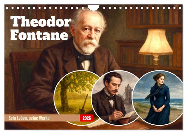 Produktbild: Theodor Fontane (Wandkalender 2026 DIN A4 quer), CALVENDO Monatskalender