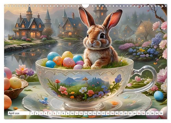 Produktbild: Tierische Tee-Parade (Wandkalender 2026 DIN A3 quer), CALVENDO Monatskalender