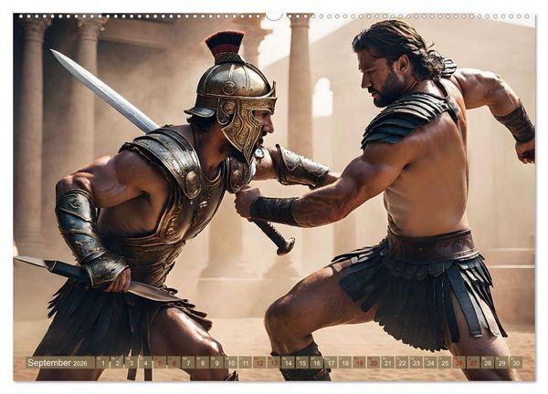 Produktbild: Gladiatoren - ein Leben f&uuml;r den Kampf (Wandkalender 2026 DIN A2 quer), CALVENDO Monatskalender