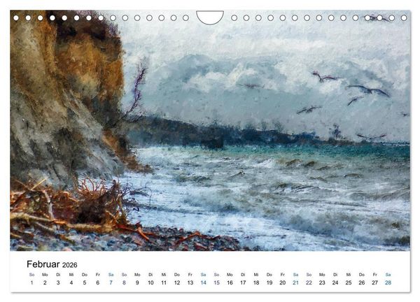 Produktbild: Landschaften auf dem Dar&szlig; in &Ouml;lfarben (Wandkalender 2026 DIN A4 quer), CALVENDO Monatskalender