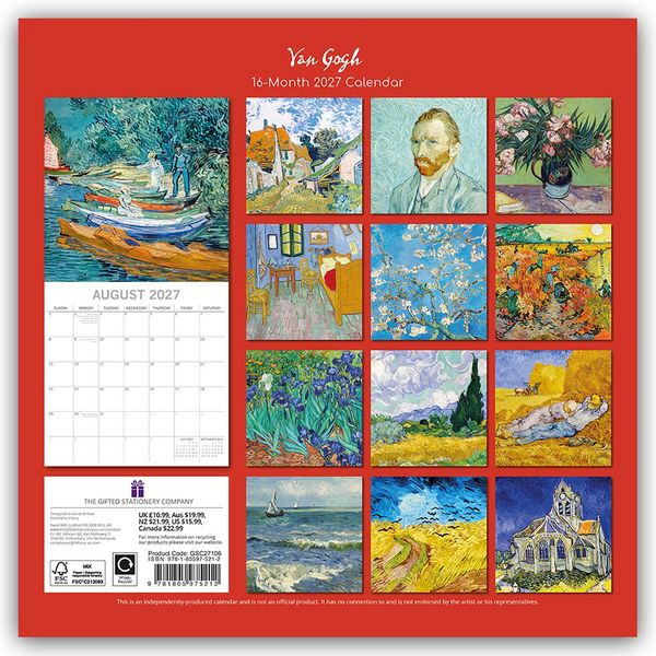 Produktbild: Vincent van Gogh 2027 &ndash; 16-Monatskalender
