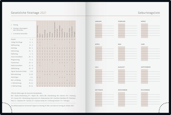 Produktbild: rido/id&eacute; 7013607017 Taschenkalender Premium Young Line Mini 2027 "Moon" A6, Papier
