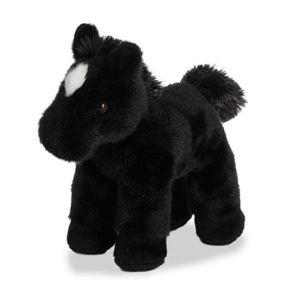 Produktbild: Aurora 13297 - Mini Flopsies Pferd Beau Black Horse, Pl&uuml;schtier, ca. 20 cm