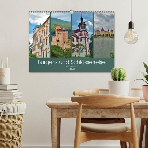 Produktbild: Burgen- und Schl&ouml;sserreise durch Deutschland (Wandkalender 2026 DIN A3 quer), CALVENDO Monatskalender