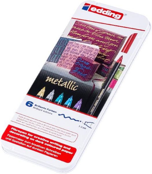 Produktbild: edding 1200 Fasermaler metallic 6er Set