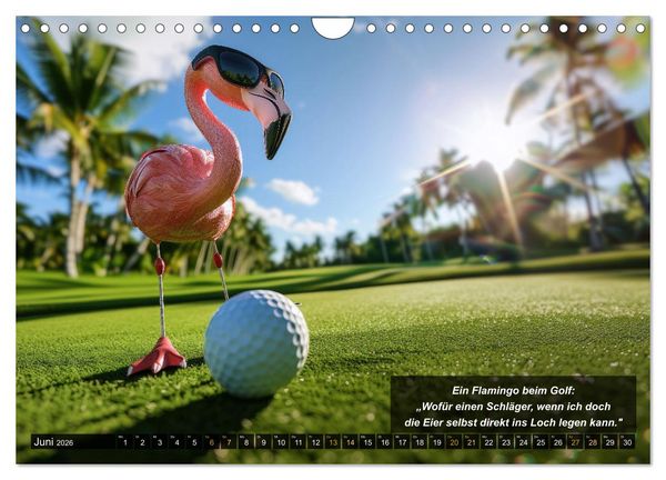 Produktbild: Der tierisch lustige Golfkalender (Wandkalender 2026 DIN A4 quer), CALVENDO Monatskalender