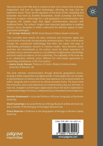 Produktbild: Geographies of Commemoration in a Digital World