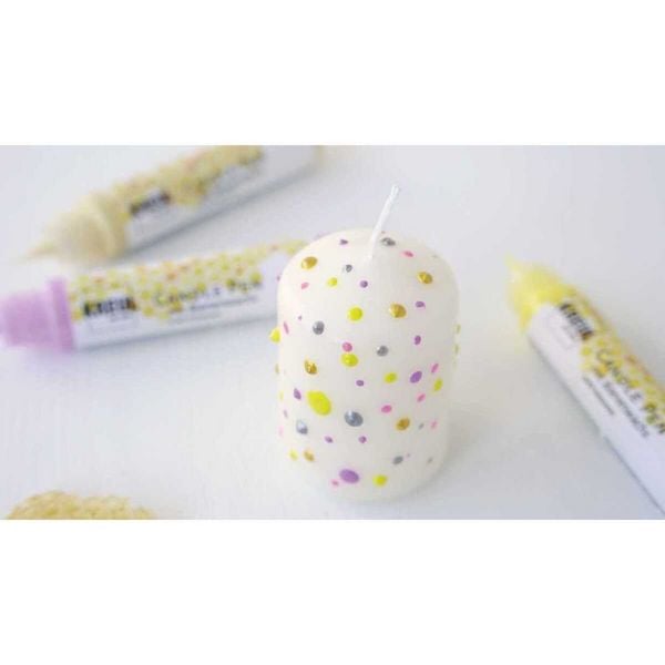Produktbild: KREUL Candle Pen 6er Set Bee Happy, Kerzen verzieren und bemalen