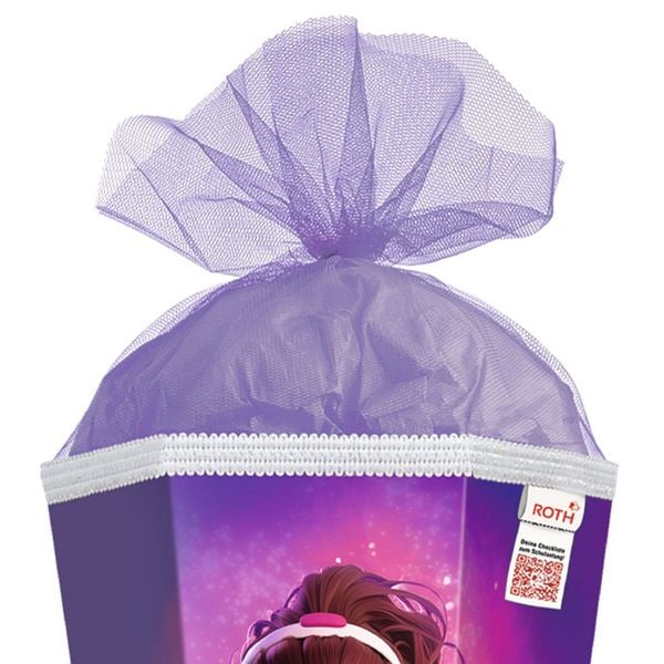 Produktbild: Motivschult&uuml;te 85 cm, Agentin Laura, Folie, Glitzerborte
