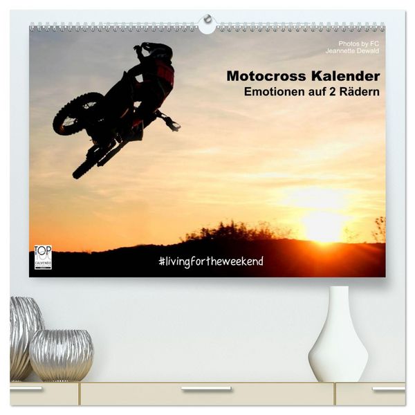 Produktbild: Motocross Kalender - Emotionen auf 2 R&auml;dern (hochwertiger Premium Wandkalender 2026 DIN A2 quer), Kunstdruck in Hochglanz