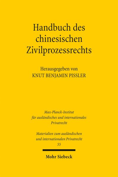 Produktbild: Handbuch des chinesischen Zivilprozessrechts