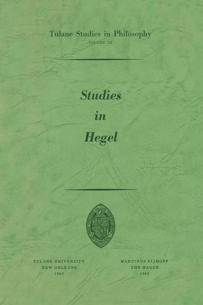 Produktbild: Studies in Hegel