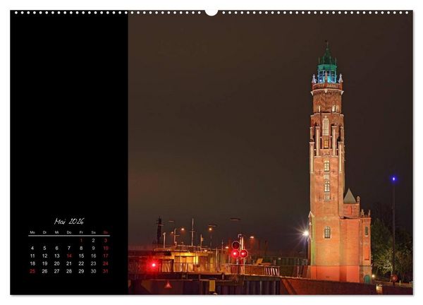 Produktbild: Bremerhaven Nights (hochwertiger Premium Wandkalender 2026 DIN A2 quer), Kunstdruck in Hochglanz