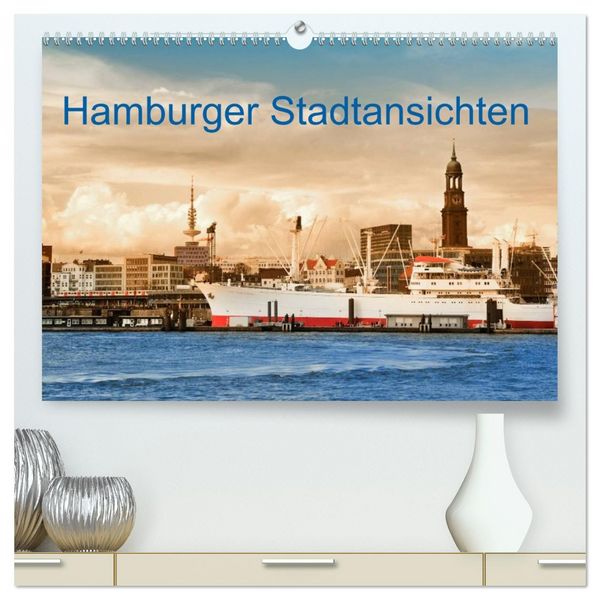 Produktbild: Hamburger Stadtansichten (hochwertiger Premium Wandkalender 2026 DIN A2 quer), Kunstdruck in Hochglanz