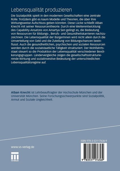 Produktbild: Lebensqualit&auml;t produzieren