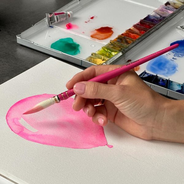 Produktbild: da Vinci Pinsel PRETTY PINK EDITION Aquarellpinsel, Pinsel, Gr&ouml;&szlig;e 2