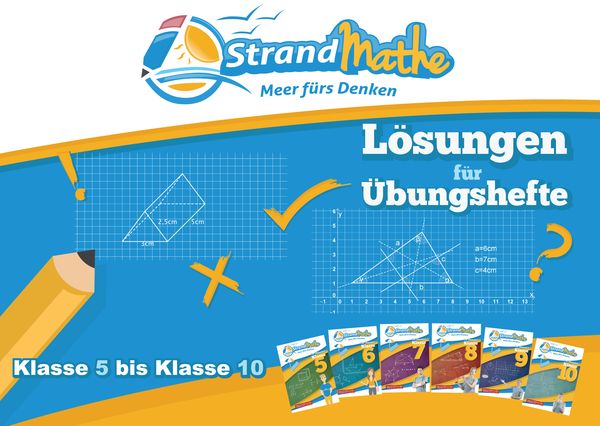 Produktbild: StrandMathe L&ouml;sungen zu &Uuml;bungsheften f&uuml;r Klassen 5 bis 10