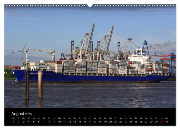 Produktbild: Schiffe auf der Elbe (Wandkalender 2026 DIN A2 quer), CALVENDO Monatskalender