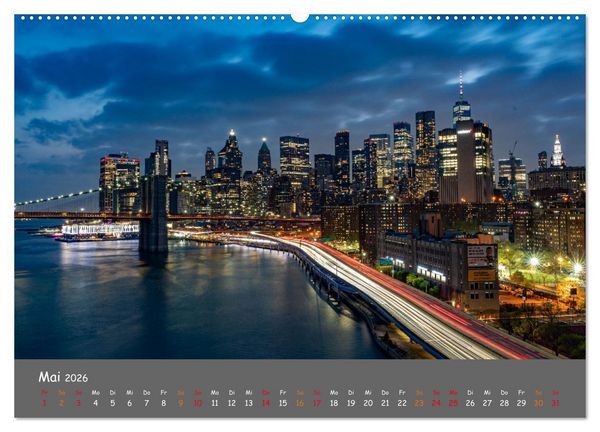 Produktbild: Faszination New York (hochwertiger Premium Wandkalender 2026 DIN A2 quer), Kunstdruck in Hochglanz