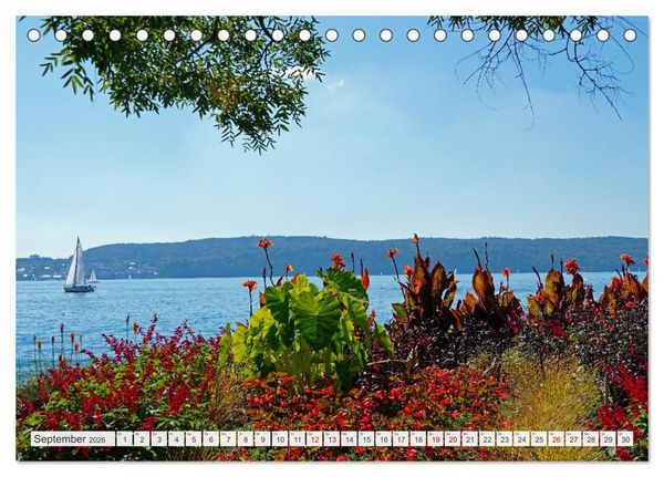 Produktbild: Bodensee - Traumlandschaften am Wasser (Tischkalender 2026 DIN A5 quer), CALVENDO Monatskalender