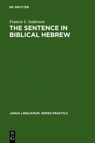 Produktbild: The Sentence in Biblical Hebrew