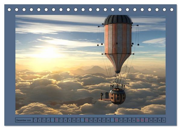 Produktbild: Steampunk Luftschiffe (Tischkalender 2026 DIN A5 quer), CALVENDO Monatskalender
